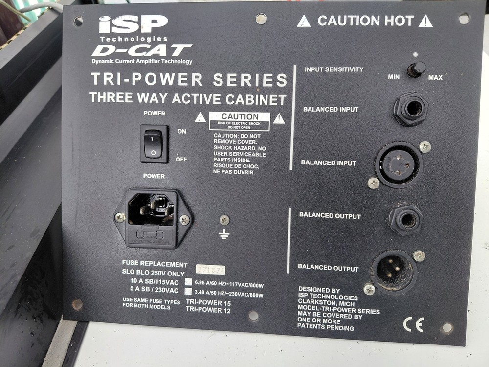 Isp D Cat 600 watts RMS active 3-way floor Module Amplifier