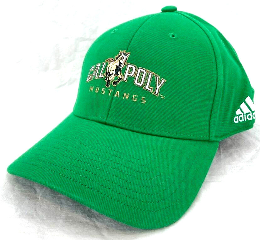 NEW Cal Poly California Polytechnic Mustangs Adidas Structured Flex Cap Hat M/L