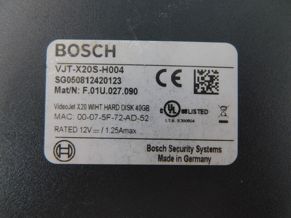 Bosch VideoJet X20 VJT-X20S-H004 Video Encoder