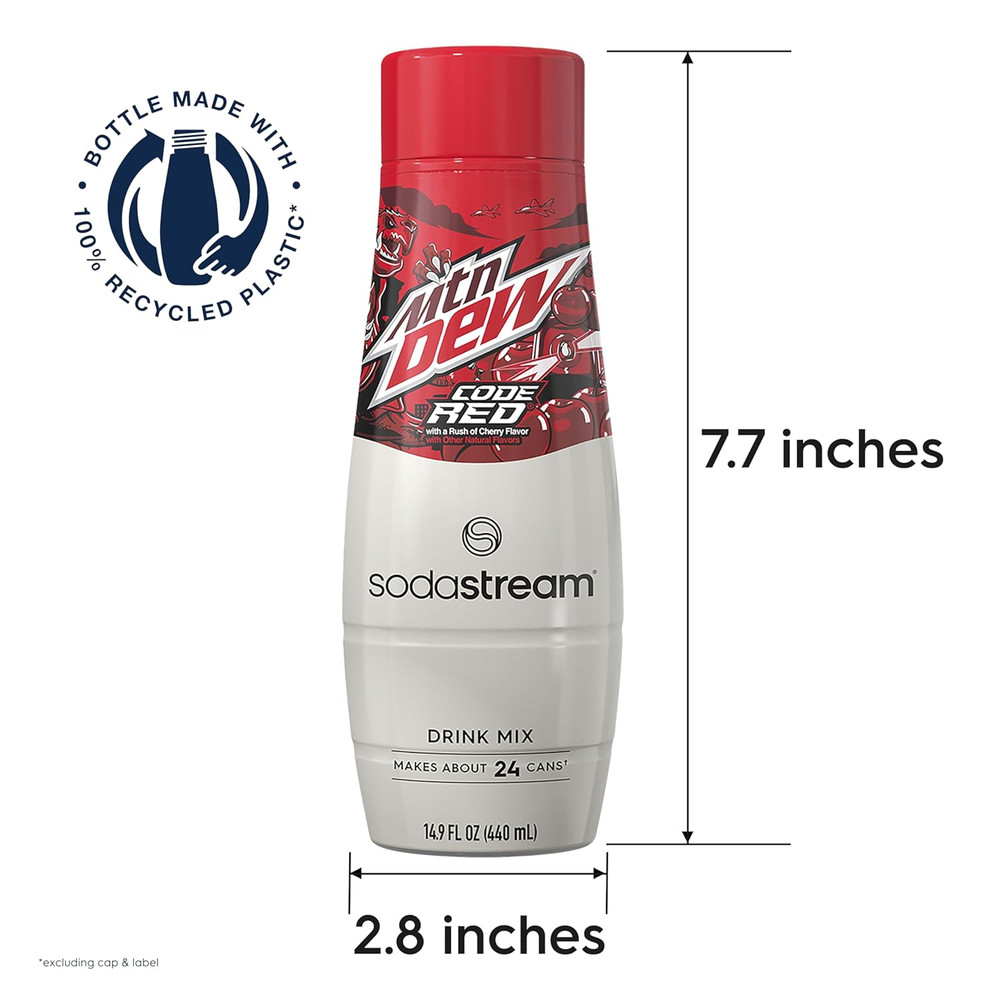MTN Dew Code Red Zero Sugar Drink Mix (440Ml, Pack of 4)