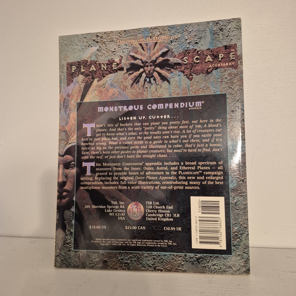Advanced Dungeons & Dragons Planescape Monstrous Compendium Appendix 2602 AD&D
