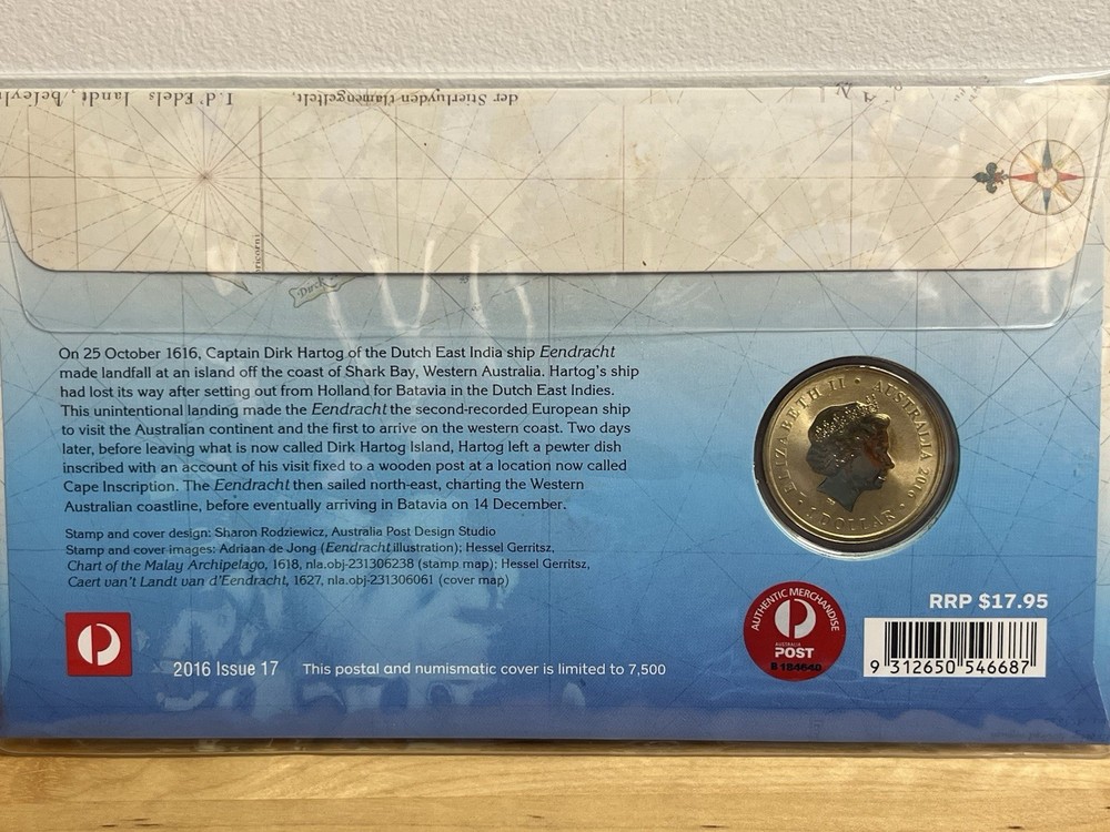 AUSTRALIA 2016-DIRK HARTOGS LANDING 400 YEARS UNC