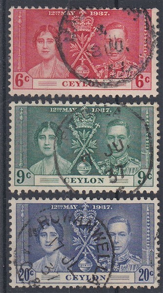 CEYLON 1937 CORONATION (ID:765/D27642)