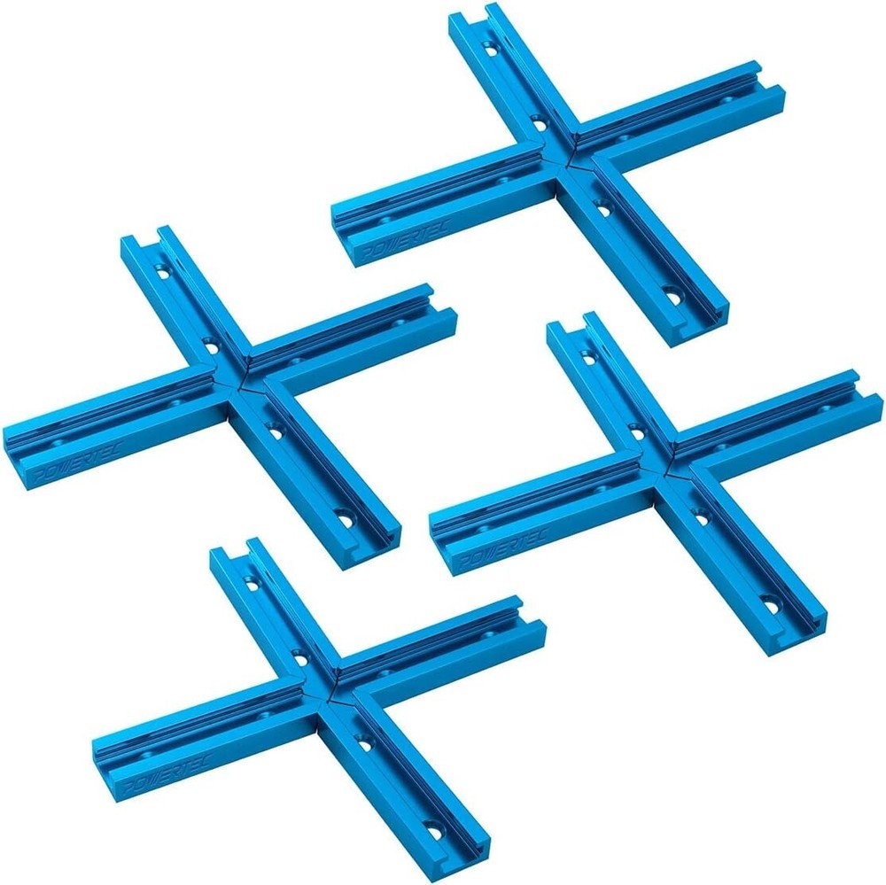 POWERTEC 71609-P4 T-Track Intersection Kit, 4 Sets