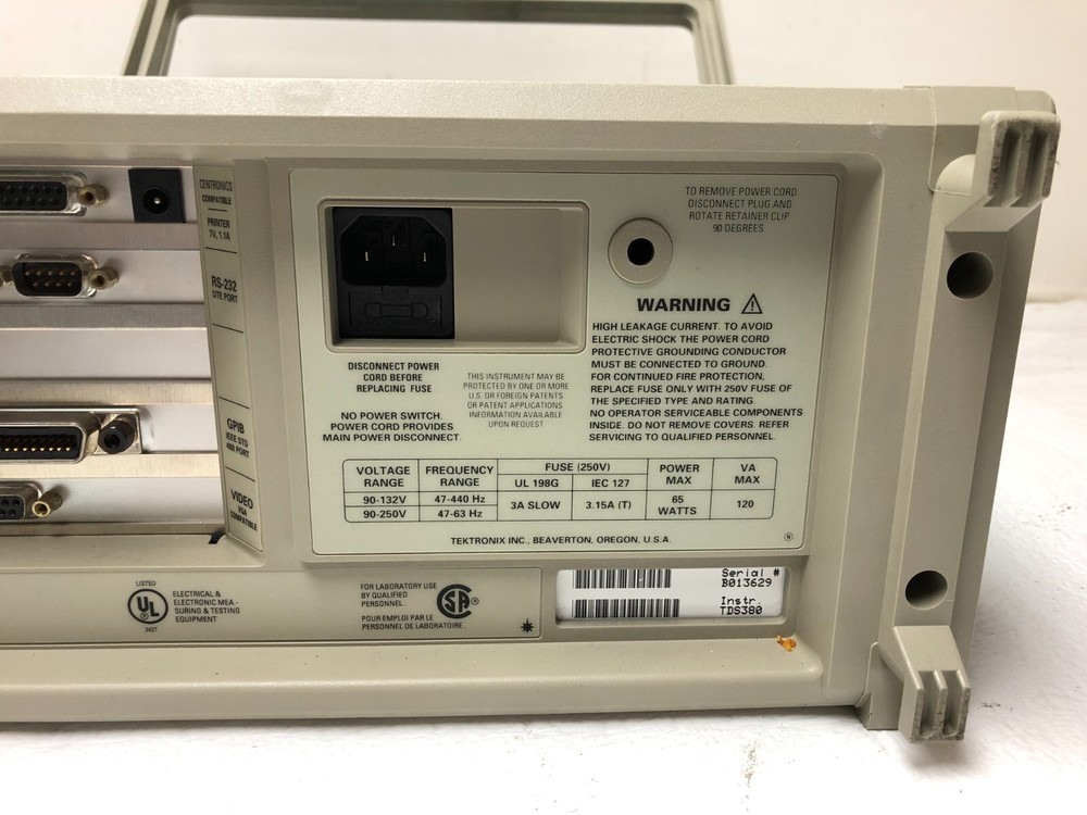 TEKTRONIX TDS380 TWO-CHANNEL DIGITAL REAL-TIME OSCILLOSCOPE
