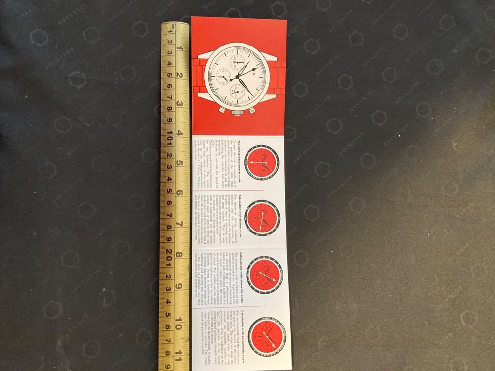 Omega Chronographs Directions for use instructions / booklet