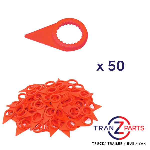 CHECKPOINT WHEEL NUT INDICATOR - 33MM RED POINTER GENUINE x 50