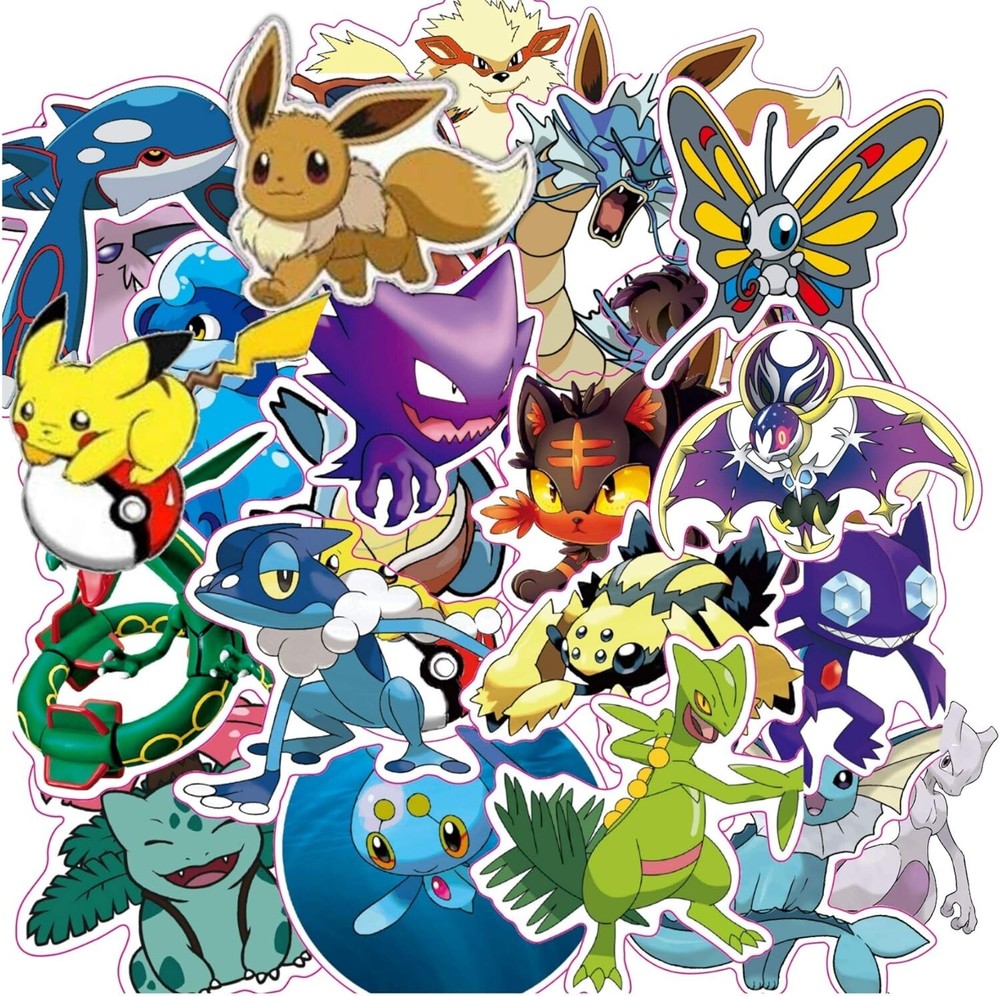 Laptop Stickers Decals Monster Assortment 64ct