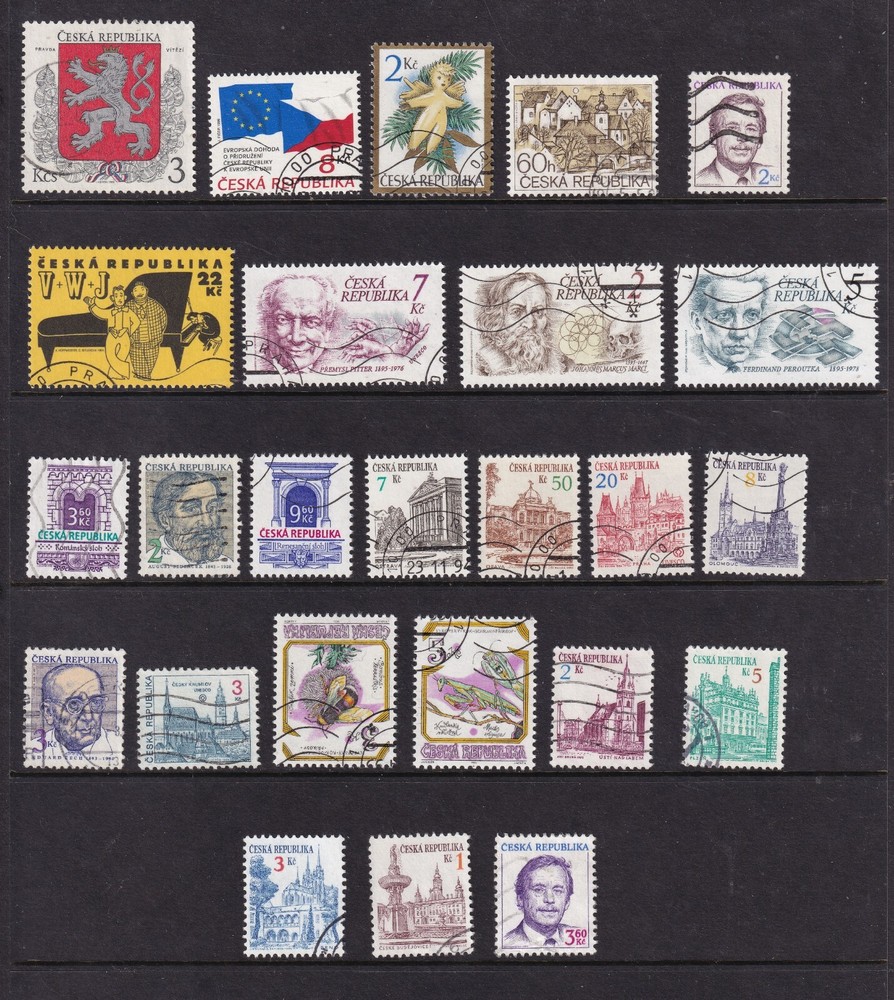 25 CZECH REPUBLIC post 1991 STAMPS