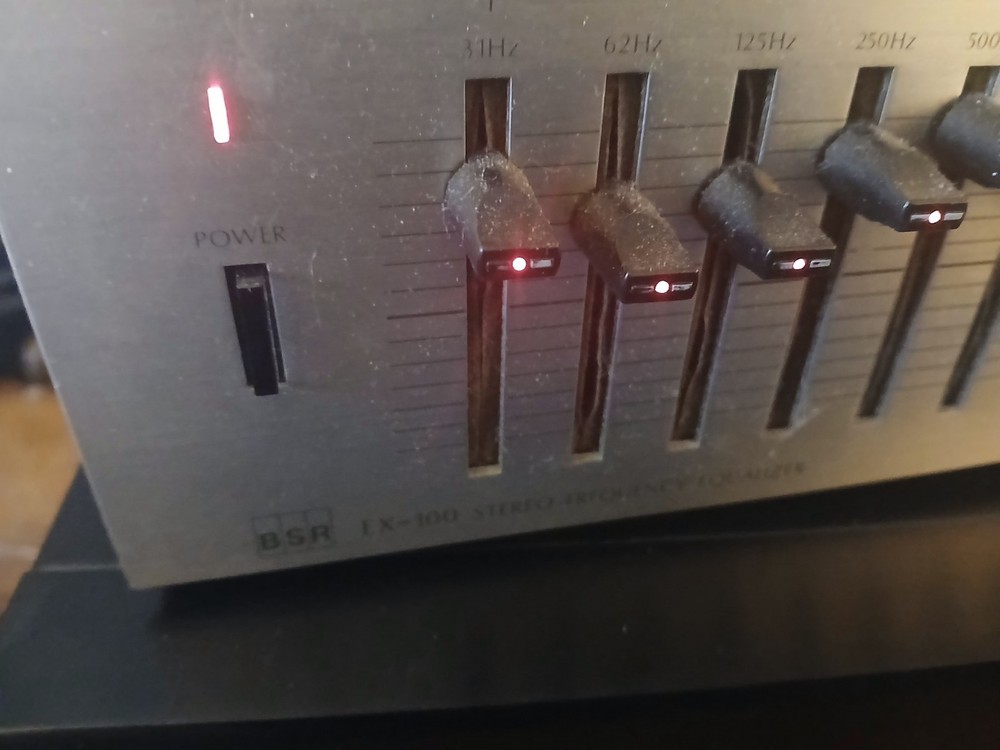 Working BSR EX-100 VTG Stereo Frequency Equalizer - Tested