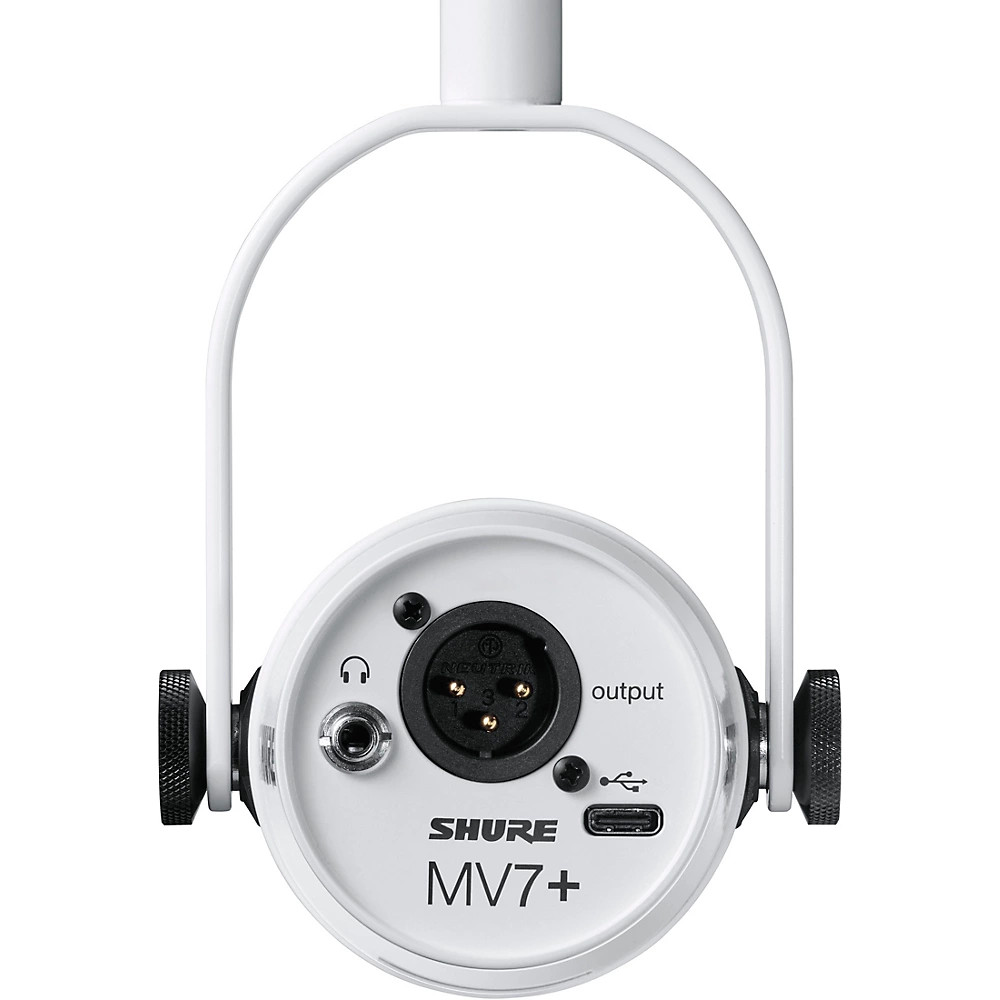 Shure MV7+ Podcast Microphone White