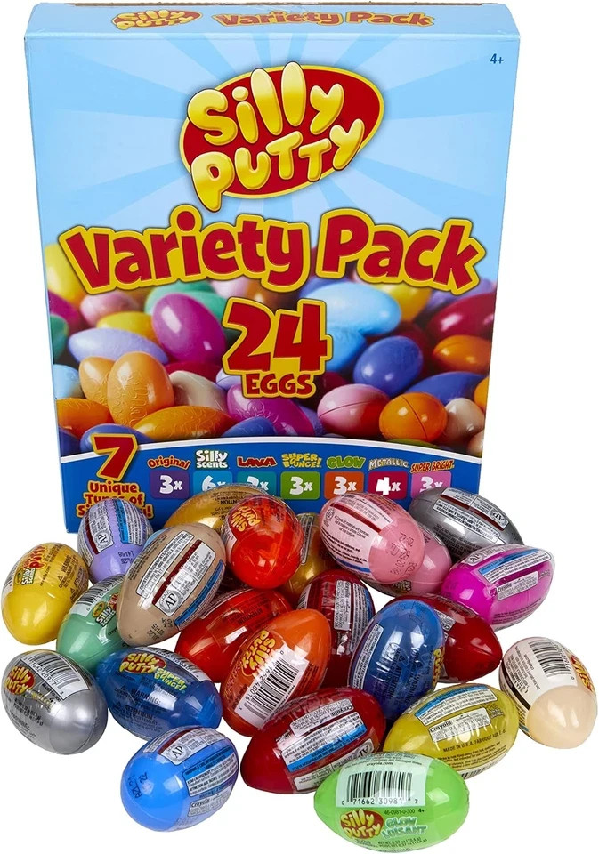 Crayola Silly Putty Bulk Variety Pack (24Ct), Assorted Soft Sensory Putty, Kids