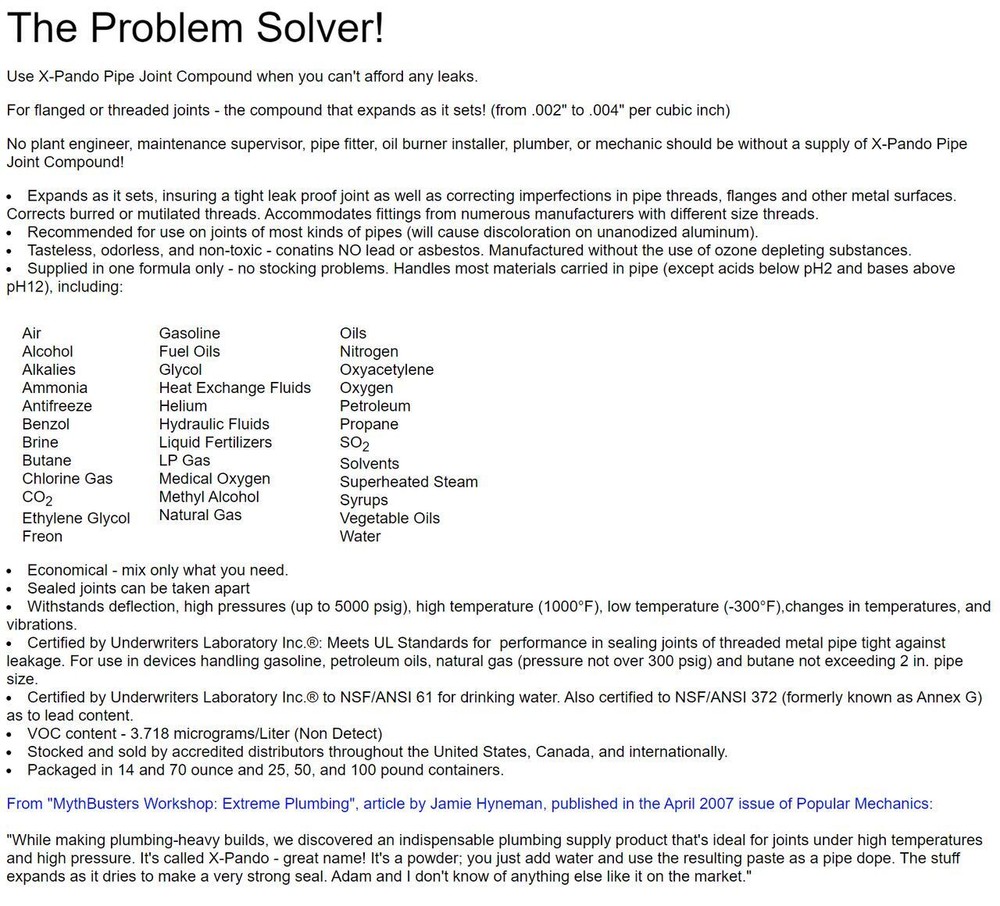 X-Pando Pipe Joint Compound 14oz