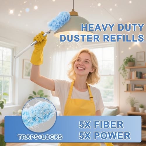 Duster Refill Kit with 6 ft Super Extendable 20 Count+ 6FT Extended Handle