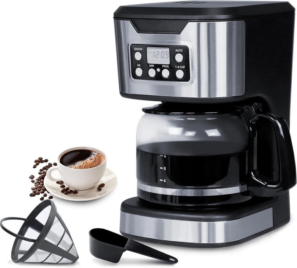 Programmable Coffee Maker 12 Cup Brew & Drip coffee machine, Fully Automatic,...