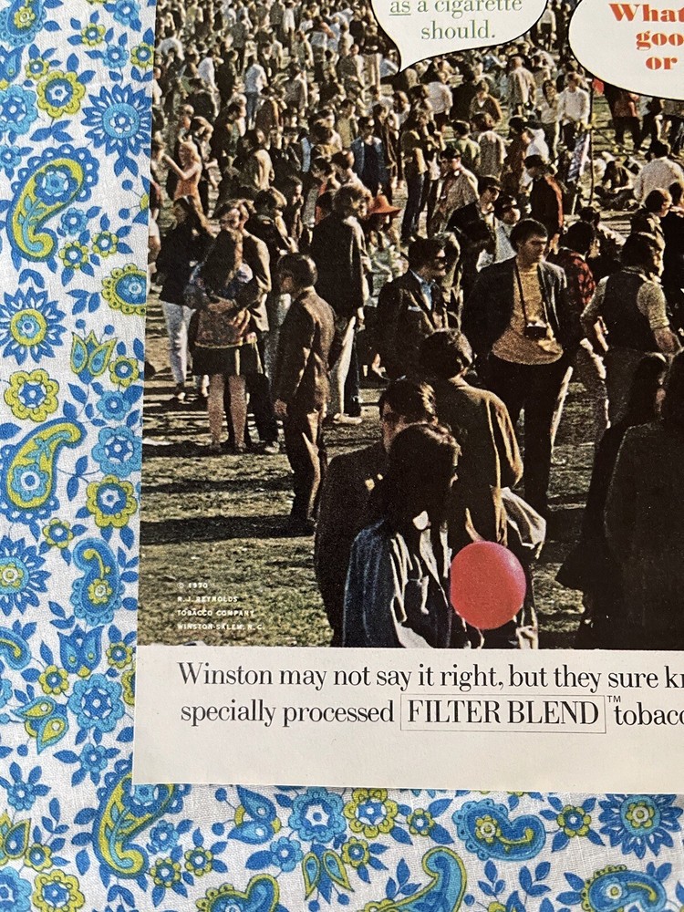 Vintage 1970 Winston Super King Cigarettes Print Ad