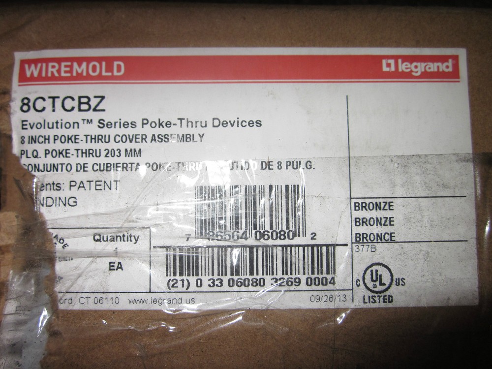 WIREMOLD 8CTCBZ (NEW)