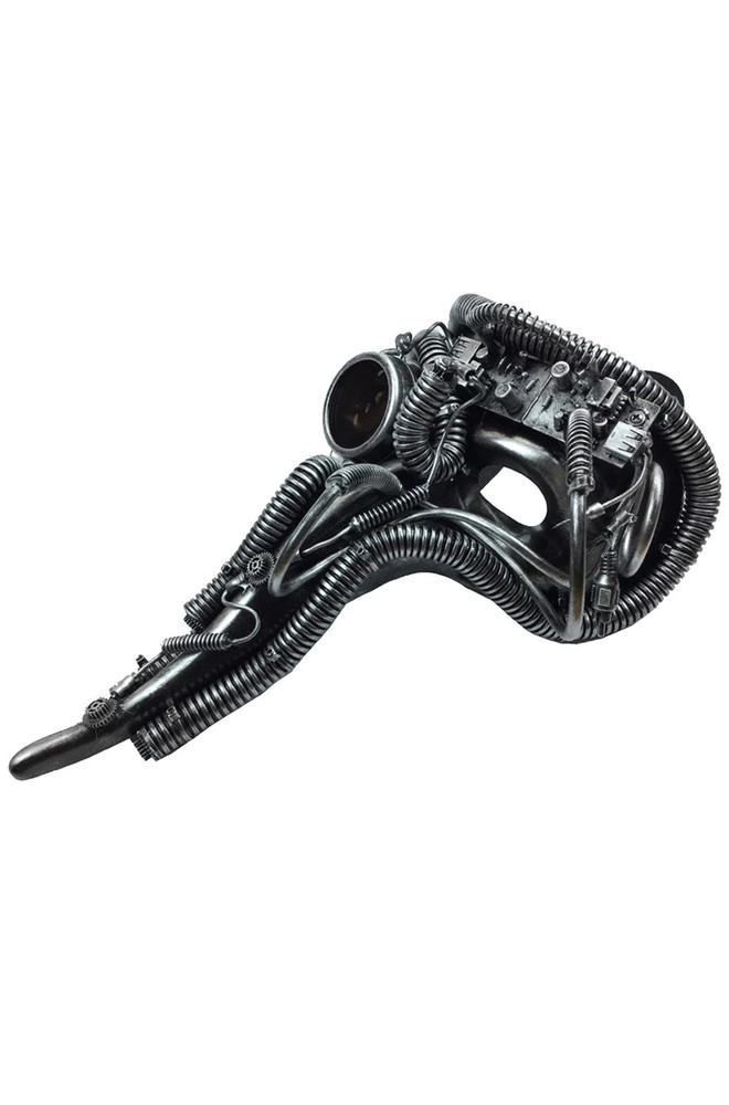 Steampunk Zanni Mask (Silver)