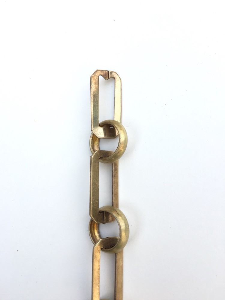 Rectangle Un-Welded Link Solid Brass Lamp Chain 1 5/8" x 1’ Increments-ShipsFast