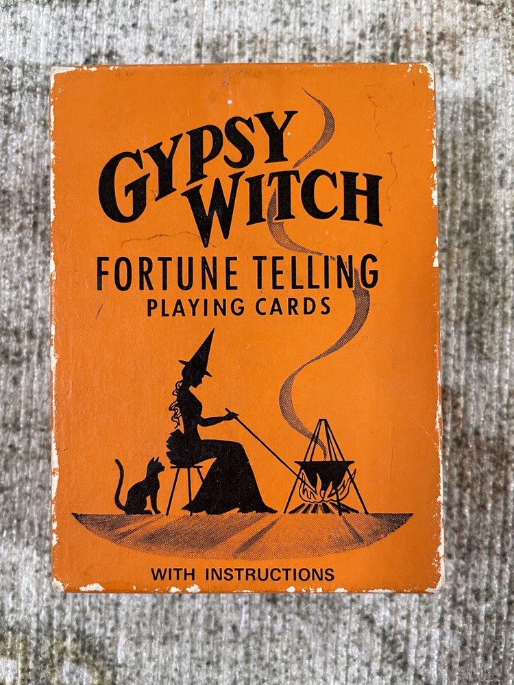 Gypsy Witch Fortune Telling Playing Cards with Instructions Great Condition