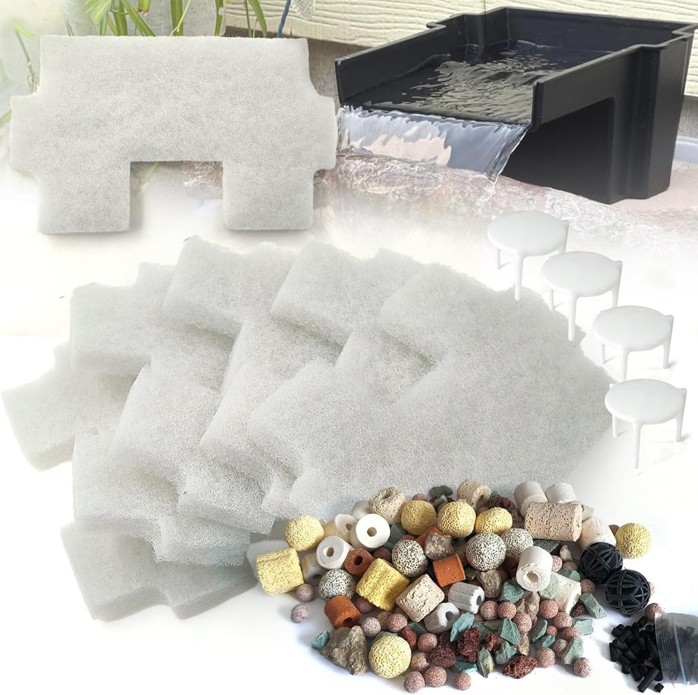 7PCS Pond Filter Media for BOSS Waterfall Spillway, 6 Koi Filter...
