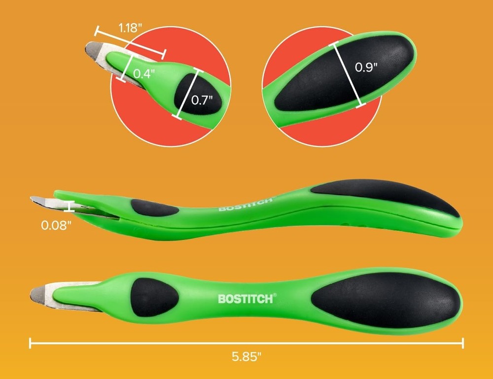 Bostitch Professional Magnetic Easy Staple Remover Tool - 3 Pack Neon...