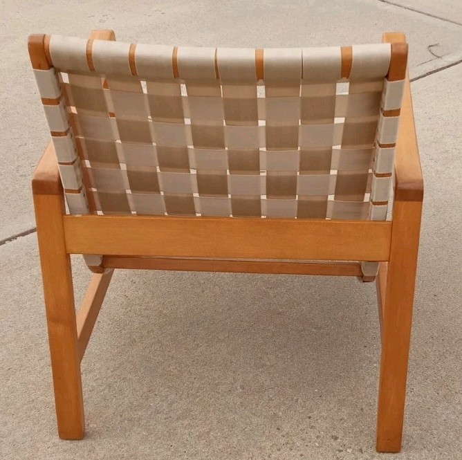 Jens Risom Knoll Webbed Lounge Armchair