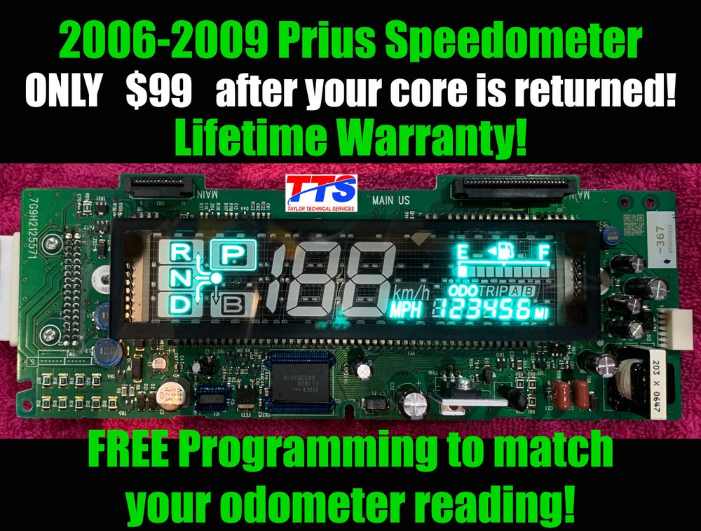 2006-2009 Toyota Prius Speedometer REBUILT 3500+ SOLD - 0% FAILURE - PROGRAMMED