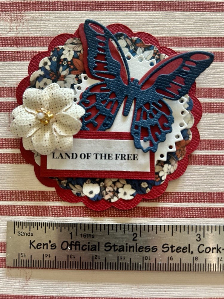 Handmade Patriotic Rosettes Paper Art