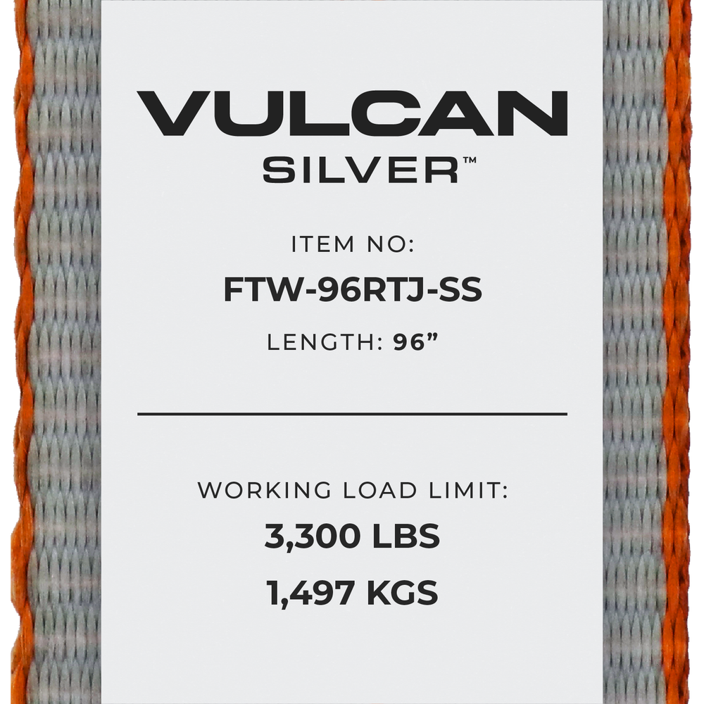 VULCAN Car Tie Down Replacement Strap, Frame Hook Cluster, 4 Pack, 3300 lbs SWL