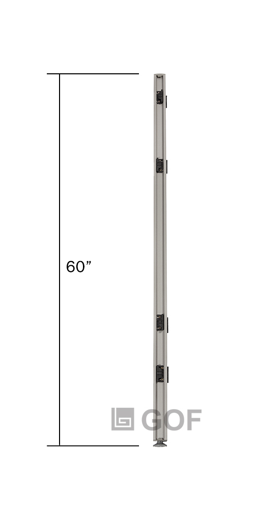 GOF X - Post Connector, 60" H for Office Partition, Panel