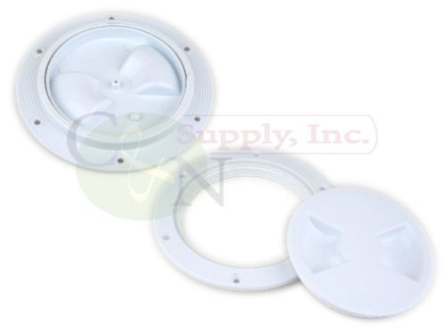 4 inch Screw Out Deck Plate Access Hatch Cover - White