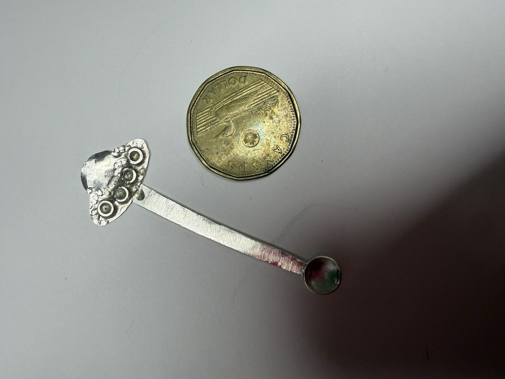 Tiny Mini Spaceship Spoon 925 Sterling Silver Handmade