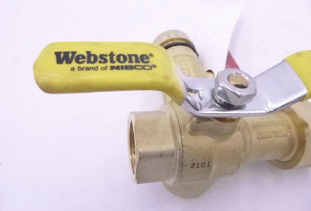 Webstone 3/4” HOT Brass Ball Valve & Pressure Relief for Tankless Water Heater