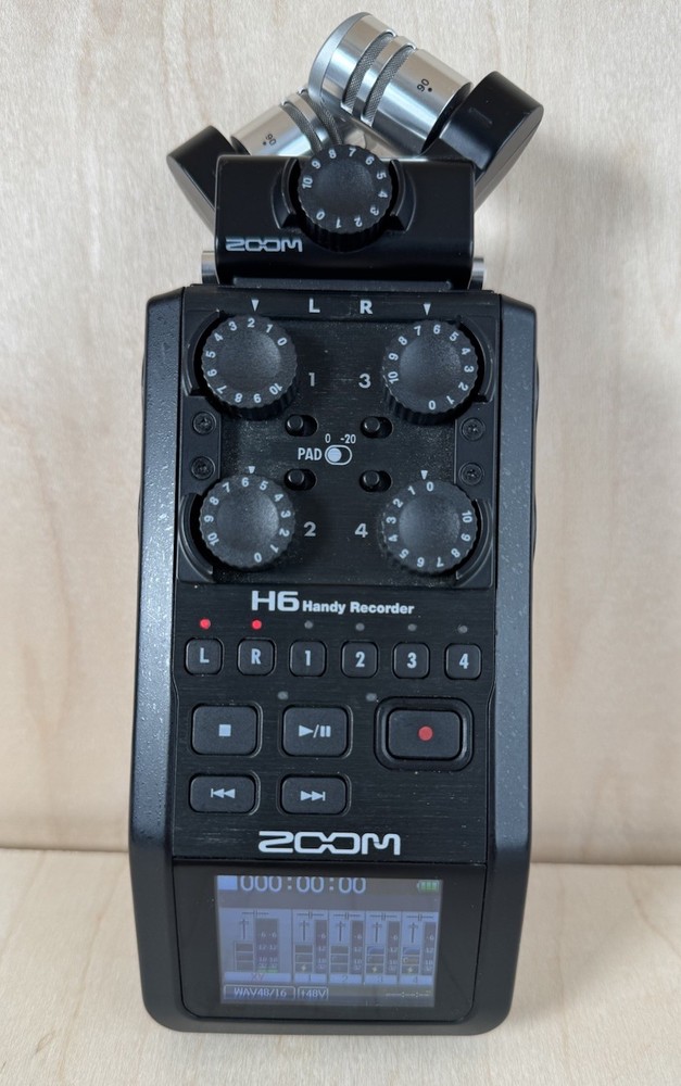 Zoom H6 Handheld Digital Recorder XLR In USB Interface Battery-Powered