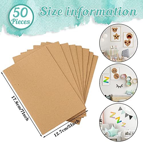 50 Pack 5x7 Inch Corrugated Cardboard Sheets Flat Inserts for Mailing Packaging