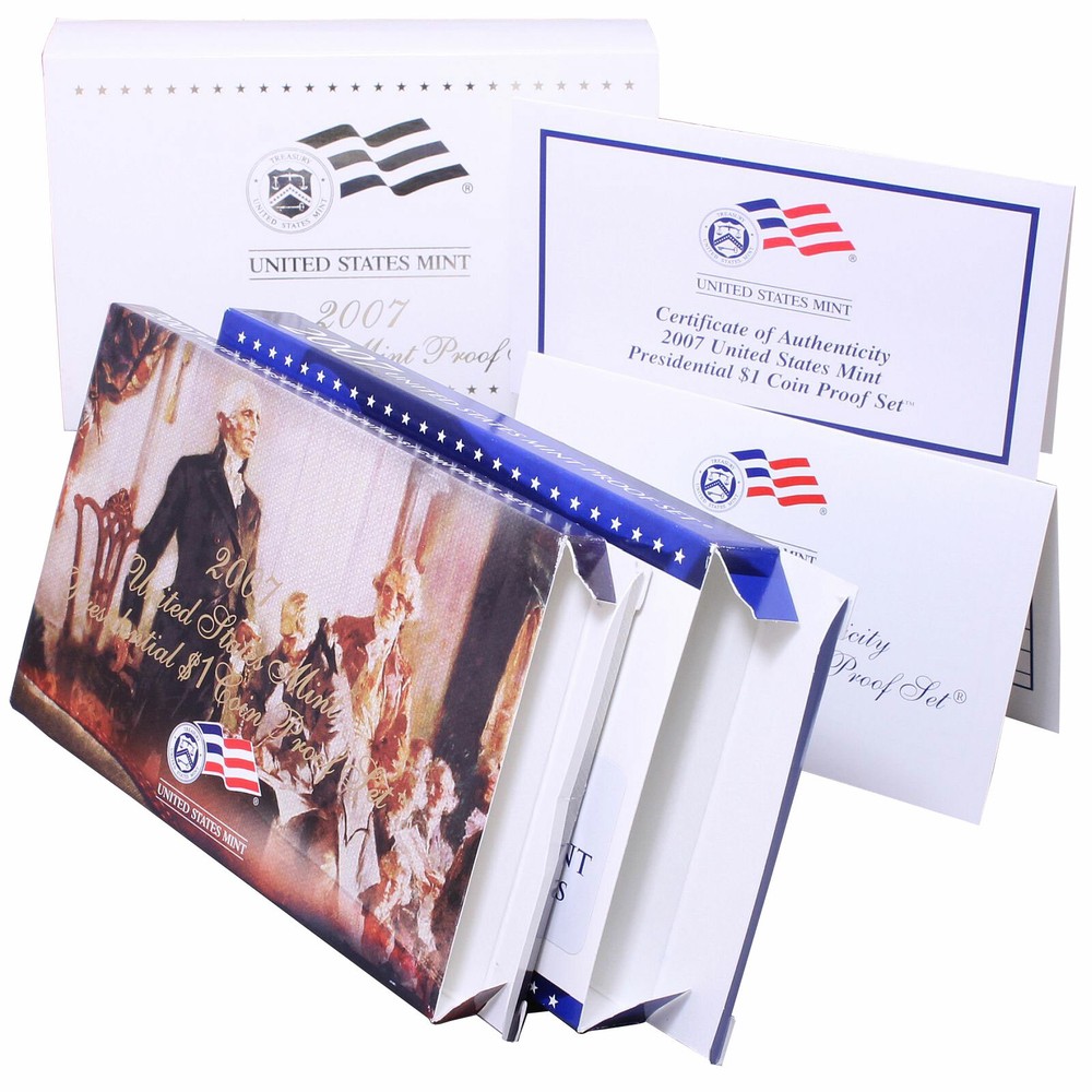 Empty Packaging Replacement Clad Proof Set Box & COA No Coins 2007