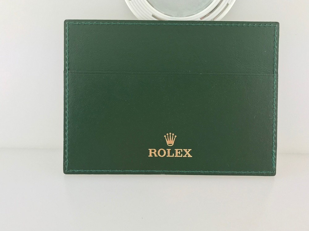 Rolex leather green wallet