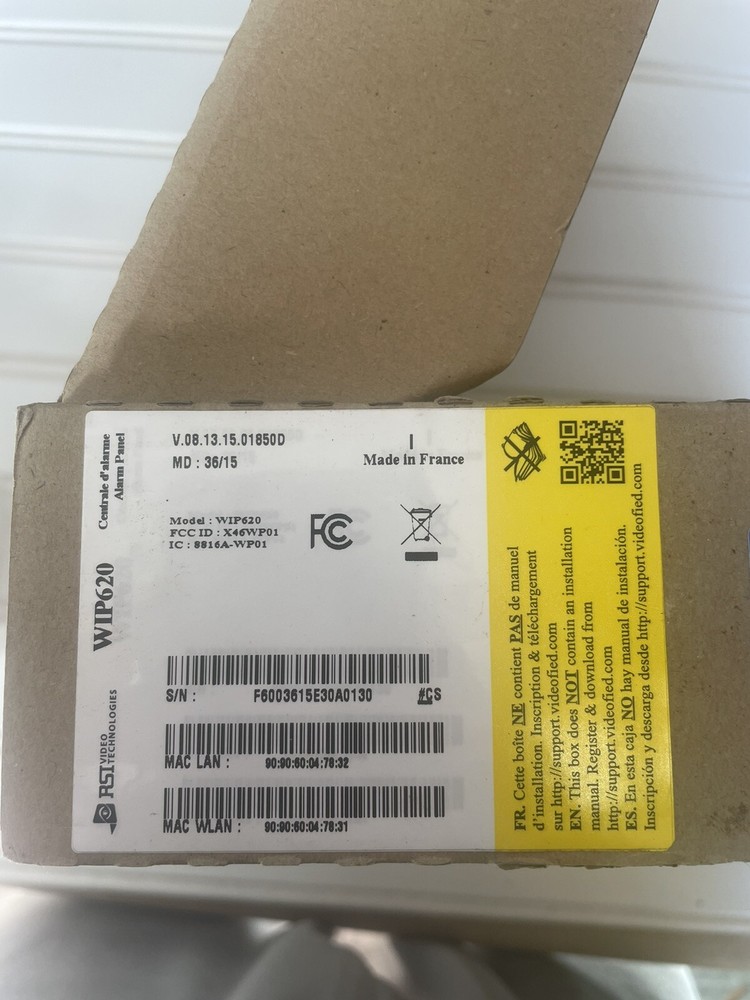 WIP620 - Videofied Indoor Wireless Control Panel w/Ethernet Connection