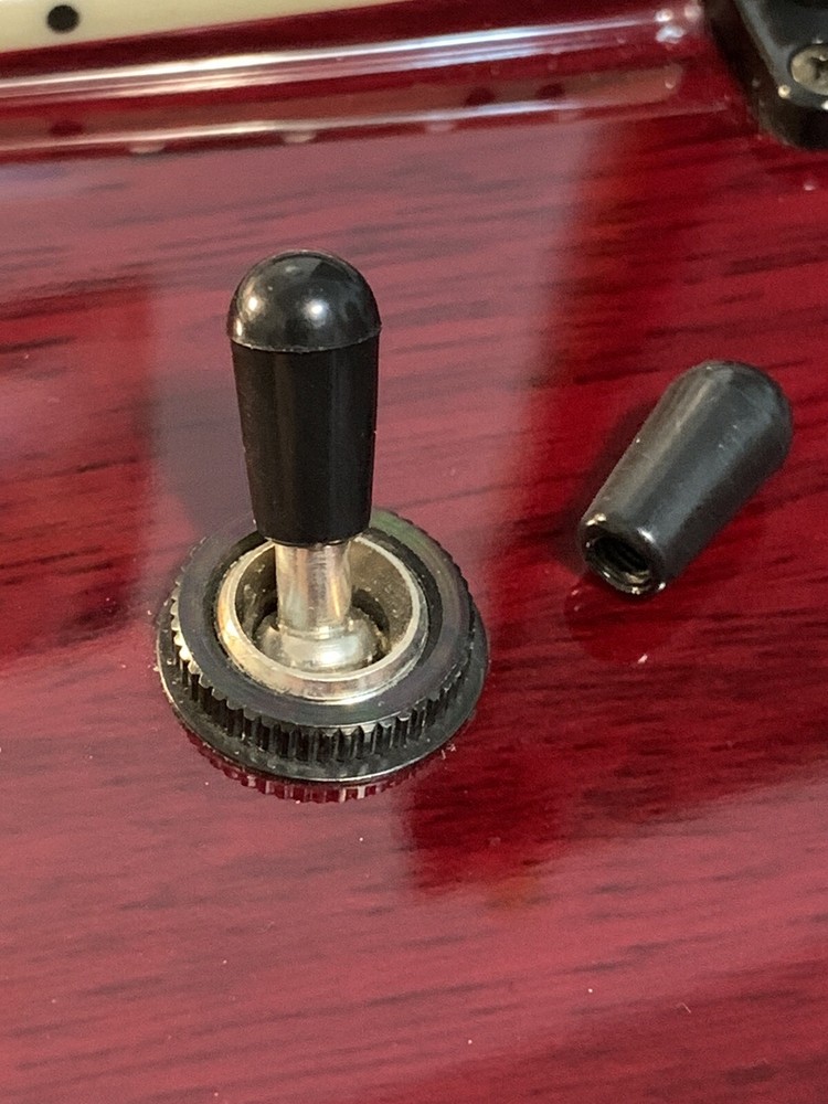 USA Seller~Schecter  2x Black 3.5  Toggle Switch Tip Knob.  2 Tips!