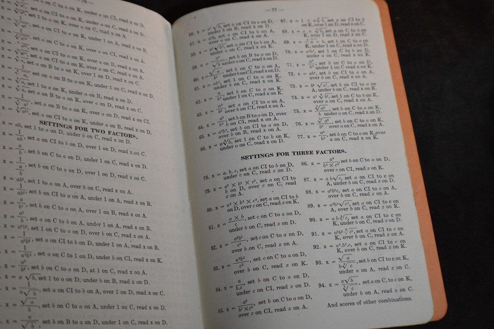 1944 The Polyphase Slide Rule No. N4053 Manual
