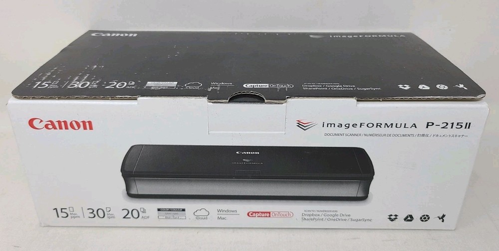 Canon imageFORMULA P-215II Mobile Document Scanner. New