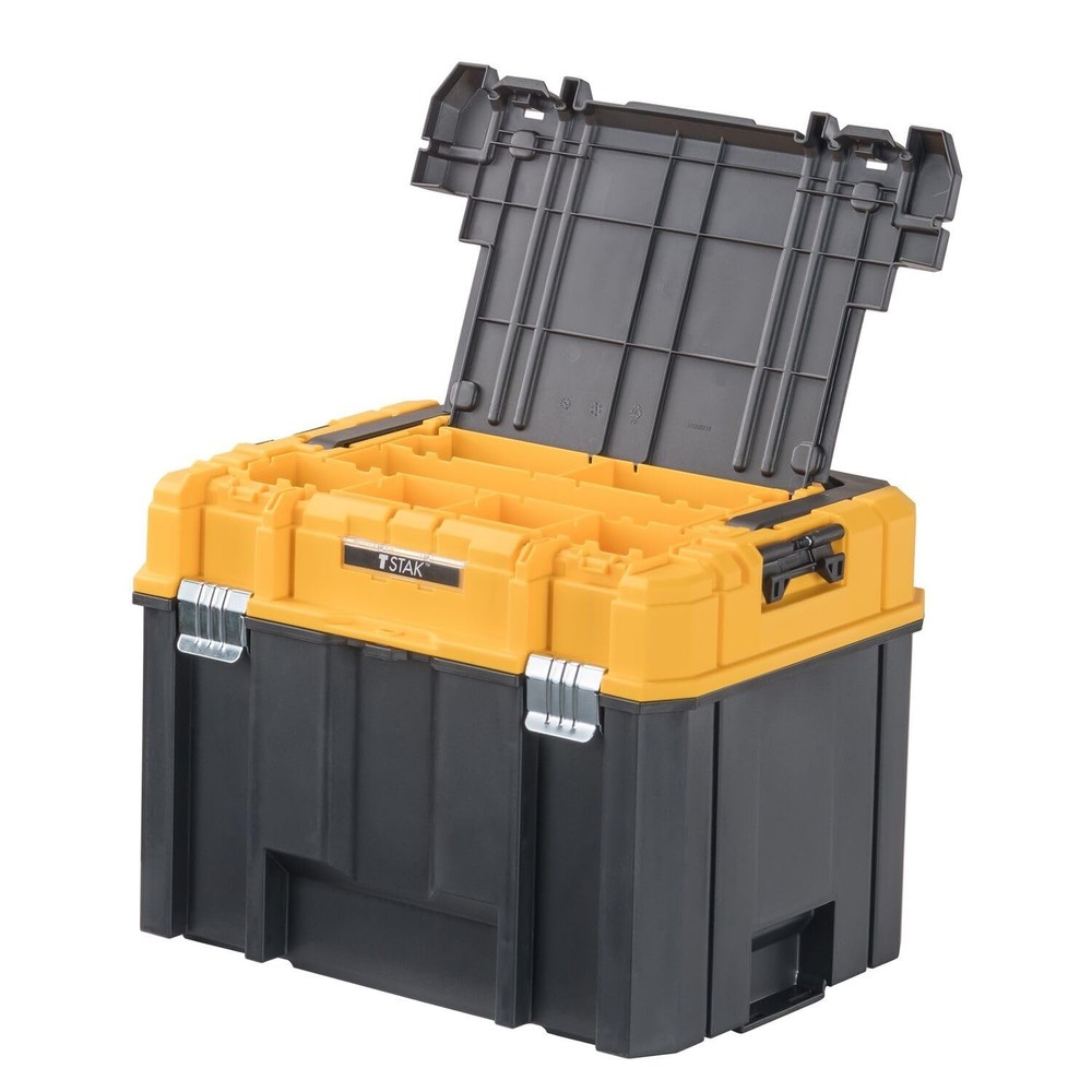 DEWALT TSTAK Tool Box, Deep, Long Handle, Extra Large Design, Fixed Divider