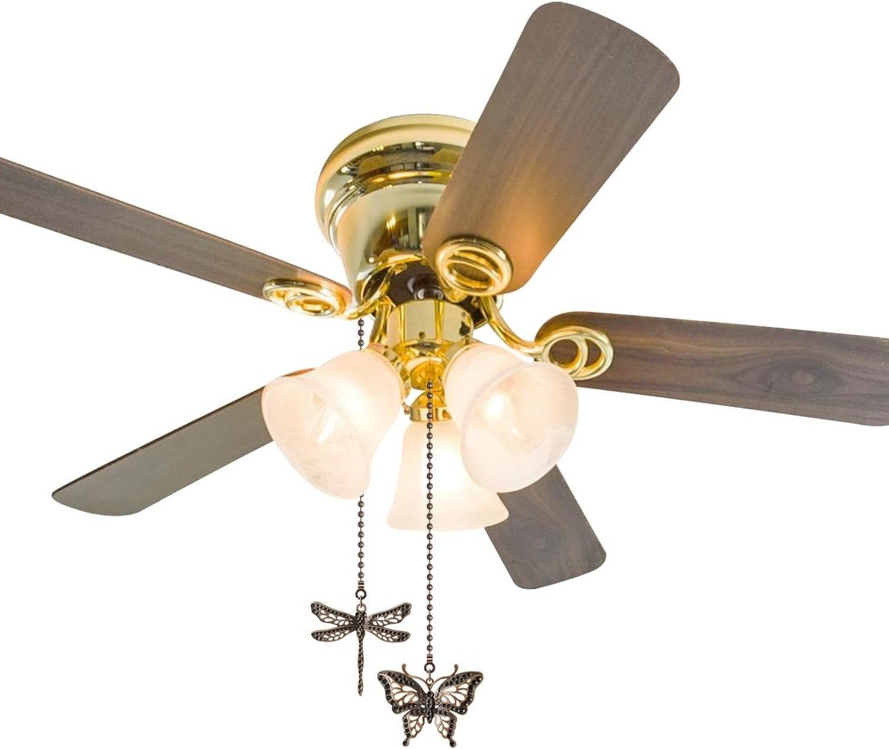 Ceiling Fan Pull Chain, 2 Pack Copper Dragonfly Fan Pull Chain Extension, 12 Inc