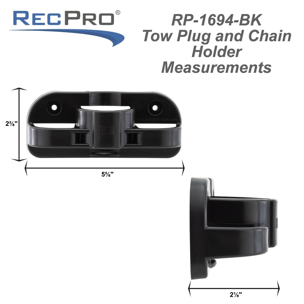 Trailer Wiring Harness Plug Holder Keeps Wires/Chains from Dragging When Towing