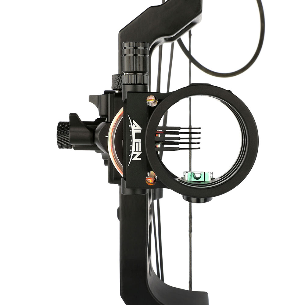 Compound Bow Sight 5 Pin Micro Adjustable Light Adaptor .019" Archery Hunt RH LH