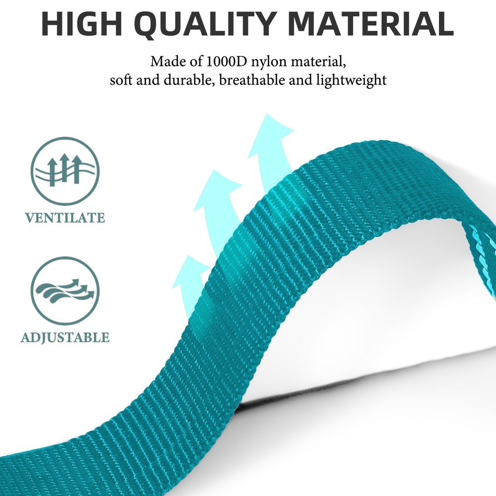 Collar Replacement Strap, Reflective Nylon Strap Dog Green