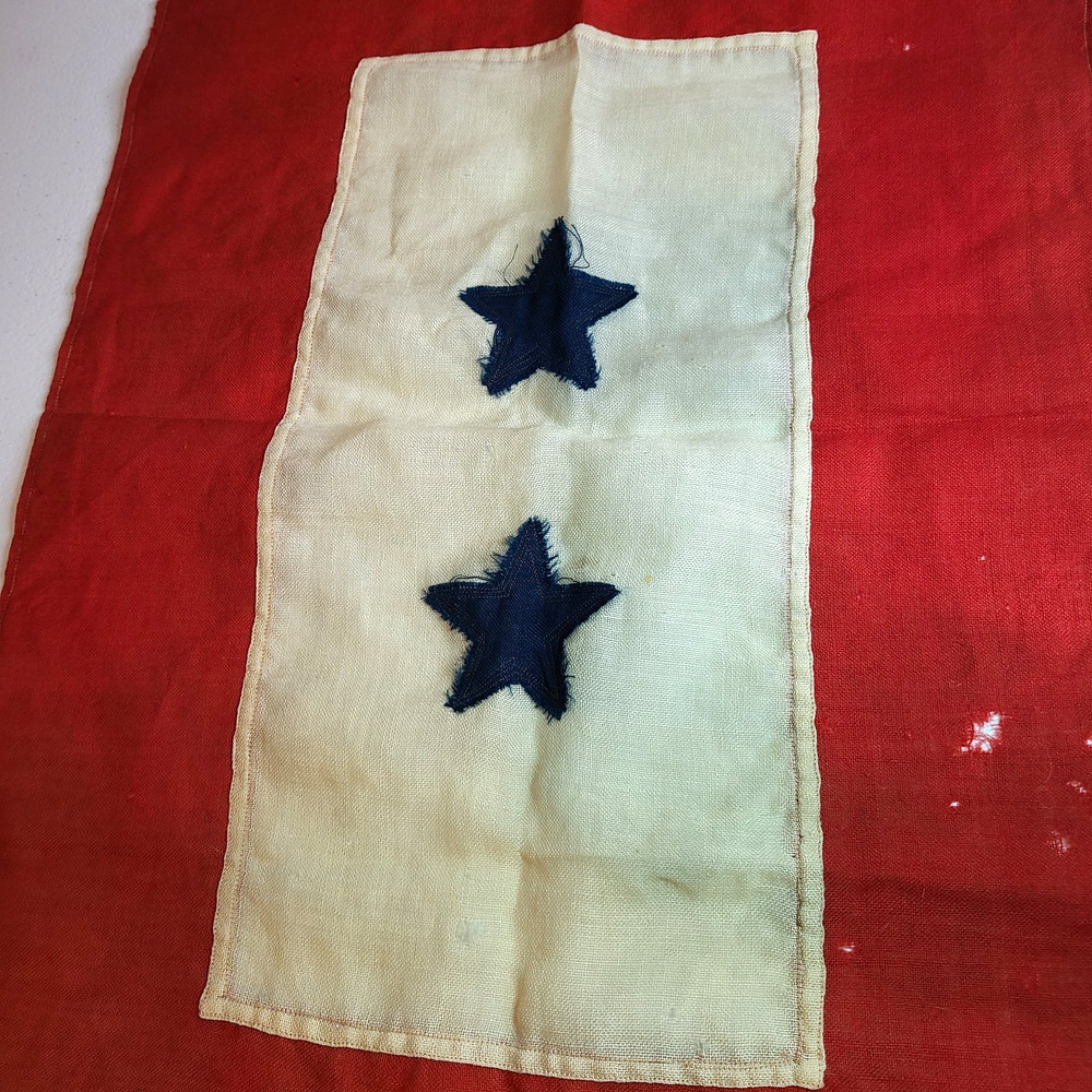 WWI 2 Sons in Service Wool Flag Multi Piece Construction Home Front