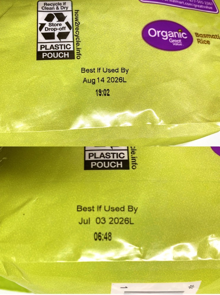 2 Pack Great Value Organic Pure Basmati Rice Total 4 Lbs