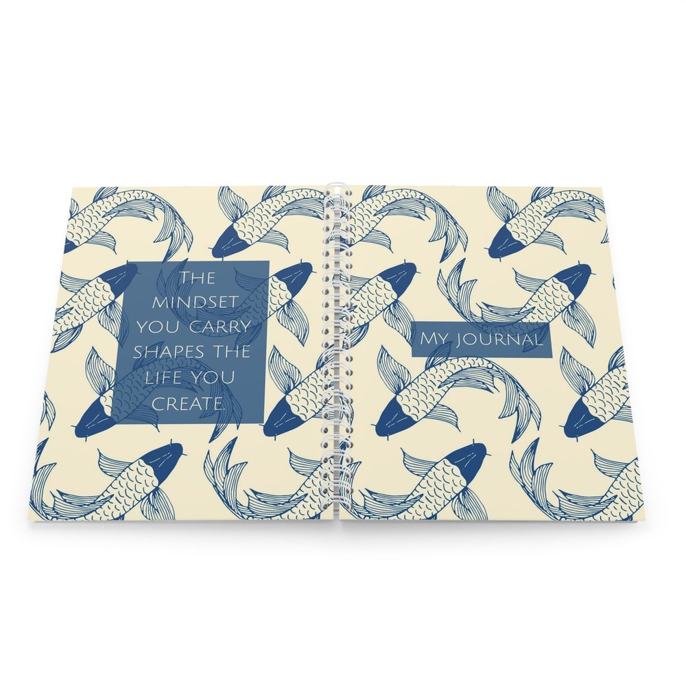 Blue Coy Fish Spiral Notebook | Mindful Journaling